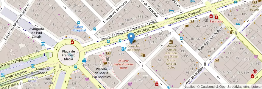 Mapa de ubicacion de Europa Café en Espanha, Catalunha, Barcelona, Barcelonès, Barcelona.