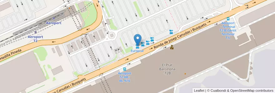 Mapa de ubicacion de Europcar en Sepanyol, Catalunya, Barcelona, Baix Llobregat, El Prat De Llobregat.