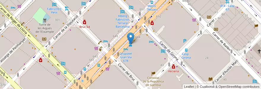 Mapa de ubicacion de Europcar en 西班牙, Catalunya, Barcelona, Barcelonès, Barcelona.
