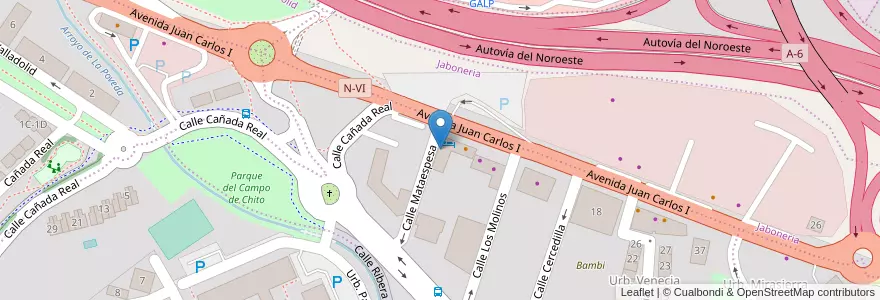 Mapa de ubicacion de Europcar en Espanha, Comunidade De Madrid, Comunidade De Madrid, Cuenca Del Guadarrama, Collado Villalba.