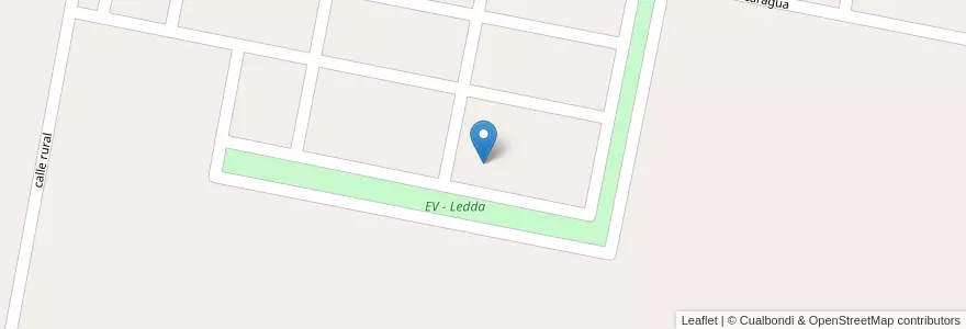 Mapa de ubicacion de EV - Ledda en 阿根廷, 内格罗河省, Departamento General Roca.