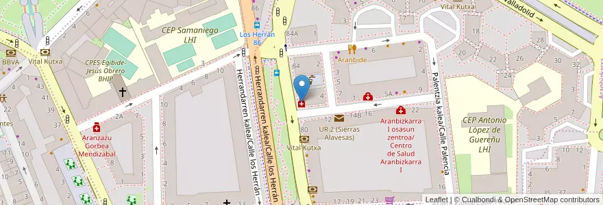 Mapa de ubicacion de Eva Ester Mallagaray De Benito Antoñanzas en 西班牙, 巴斯克, Araba/Álava, Gasteizko Kuadrilla/Cuadrilla De Vitoria, Vitoria-Gasteiz.