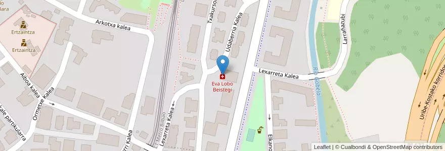 Mapa de ubicacion de Eva Lobo Beistegi en 스페인, Euskadi, Bizkaia, Bilboaldea, Getxo.