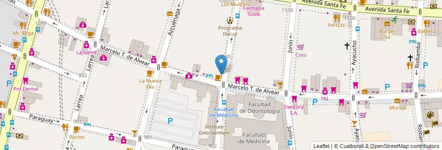 Mapa de ubicacion de Evaristo, Recoleta en Argentinien, Ciudad Autónoma De Buenos Aires, Comuna 2, Buenos Aires.