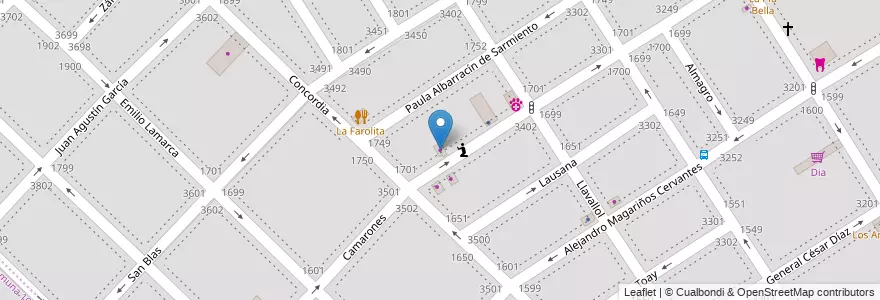 Mapa de ubicacion de Eventos Canela, Villa Santa Rita en アルゼンチン, Ciudad Autónoma De Buenos Aires, ブエノスアイレス, Comuna 11.