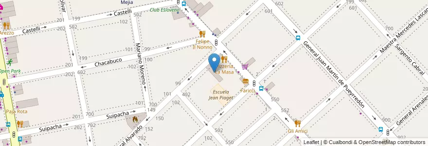 Mapa de ubicacion de Eventos Plaza Banderín en Argentina, Buenos Aires, Partido De La Matanza, Ramos Mejía.