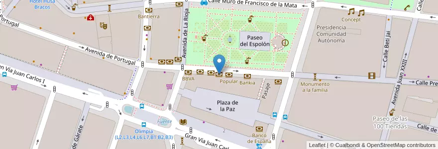 Mapa de ubicacion de EVO en إسبانيا, لا ريوخا, لا ريوخا, لوغرونيو.