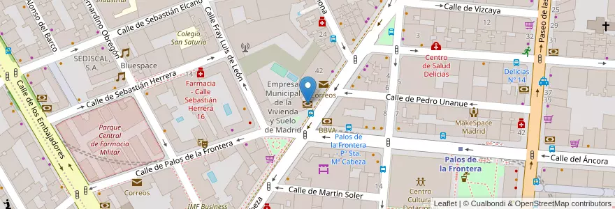 Mapa de ubicacion de EVO en Испания, Мадрид, Мадрид, Área Metropolitana De Madrid Y Corredor Del Henares, Мадрид.