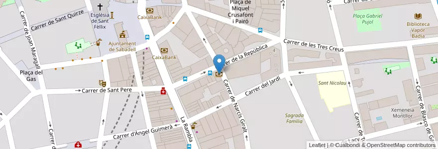 Mapa de ubicacion de EVOBanco en Spagna, Catalunya, Barcelona, Vallès Occidental, Sabadell.