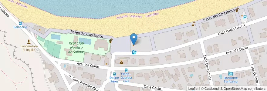 Mapa de ubicacion de ewan en Spain, Asturias, Asturias, Castrillón.