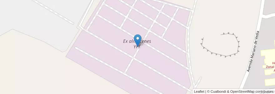 Mapa de ubicacion de Ex almacenes YPF en アルゼンチン, チュブ州, Departamento Escalante, Comodoro Rivadavia.