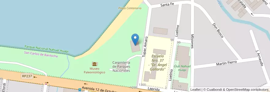 Mapa de ubicacion de Ex-Aserradero Parques Nacionales en الأرجنتين, تشيلي, ريو نيغرو, Departamento Bariloche, Municipio De San Carlos De Bariloche, San Carlos De Bariloche.