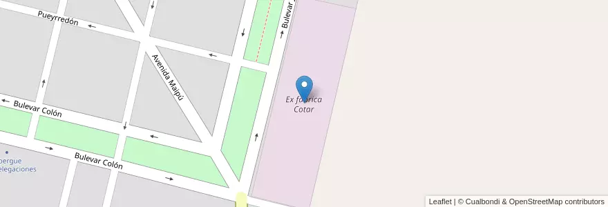 Mapa de ubicacion de Ex fábrica Cotar en Аргентина, Санта-Фе, Departamento Iriondo, Municipio De Totoras.