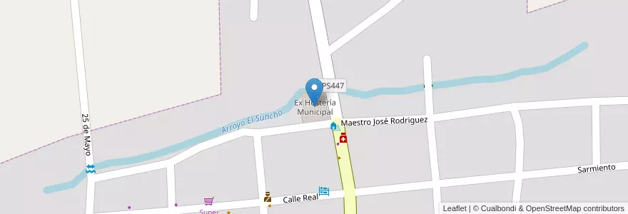 Mapa de ubicacion de Ex Hostería Municipal en آرژانتین, Córdoba, Departamento Tulumba, Pedanía Parroquia, Municipio De Villa Tulumba, Villa Tulumba.