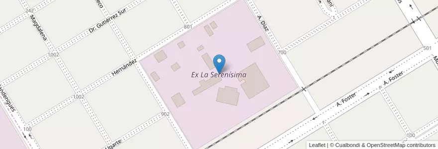 Mapa de ubicacion de Ex La Serenísima en Argentina, Buenos Aires, Partido De Trenque Lauquen, Cuartel Chacras De Trenque Lauquen, Trenque Lauquen.