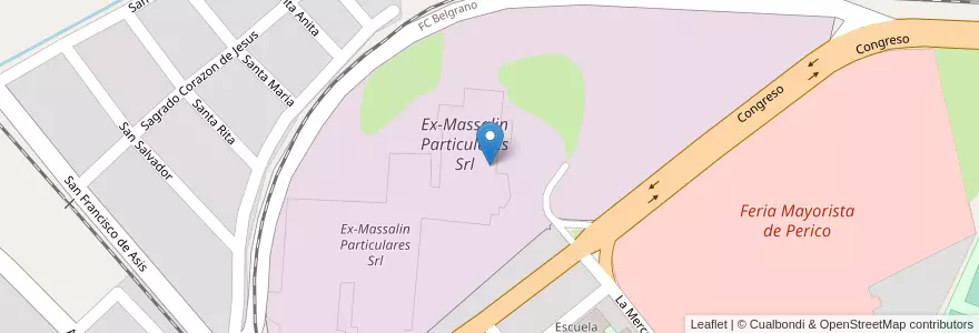 Mapa de ubicacion de Ex-Massalin Particulares Srl en Arjantin, Jujuy, Departamento El Carmen, Municipio De Perico, Perico.