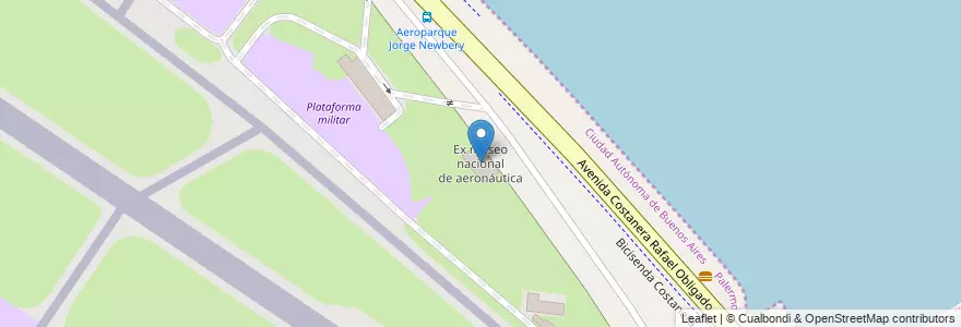 Mapa de ubicacion de Ex museo nacional de aeronáutica, Palermo en Arjantin, Ciudad Autónoma De Buenos Aires, Buenos Aires, Comuna 14.