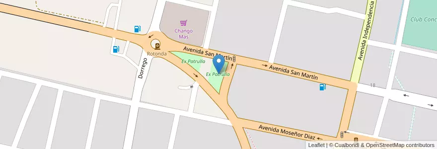 Mapa de ubicacion de Ex Patrulla en Arjantin, Tucumán, Departamento Cruz Alta, Banda Del Río Salí.