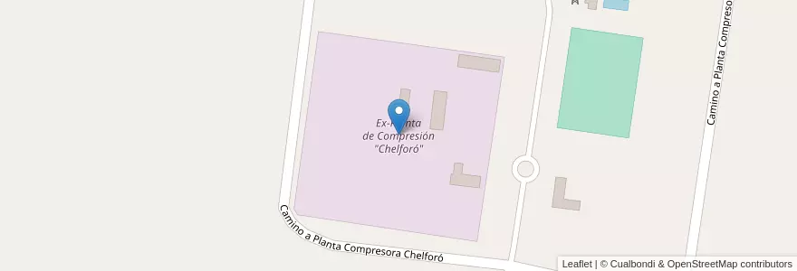 Mapa de ubicacion de Ex-Planta de Compresión "Chelforó" en Argentina, Río Negro Province, Departamento Avellaneda.