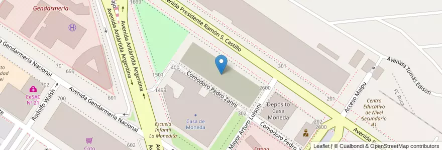 Mapa de ubicacion de ex Policlínico Ferroviario central "Presidente Perón" (closed), Retiro en Argentinië, Ciudad Autónoma De Buenos Aires, Comuna 1, Buenos Aires.