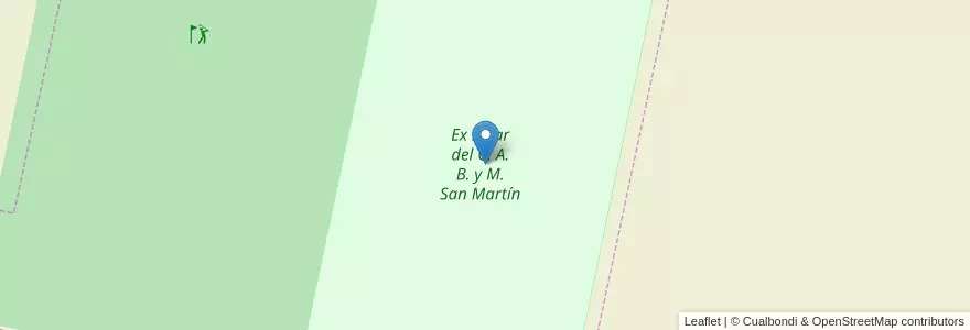 Mapa de ubicacion de Ex Solar del C. A. B. y M. San Martín en Argentinië, Córdoba, Departamento Marcos Juárez, Pedanía Espinillos.