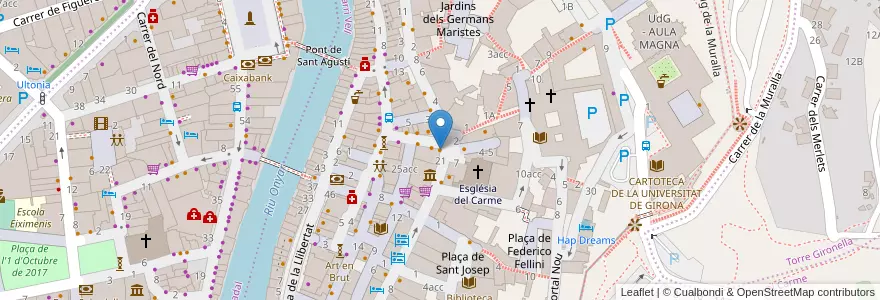 Mapa de ubicacion de Excalibur Celtic House en 西班牙, Catalunya, 赫罗纳, Gironès, 赫罗纳.