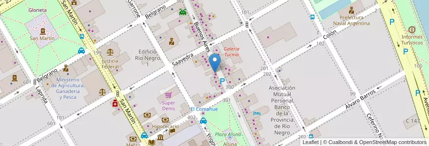 Mapa de ubicacion de Exceso Jeans en アルゼンチン, リオネグロ州, Departamento Adolfo Alsina, Viedma, Viedma.