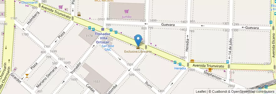 Mapa de ubicacion de Exclusive;Librearte, Villa Ortuzar en Argentinië, Ciudad Autónoma De Buenos Aires, Buenos Aires, Comuna 15.