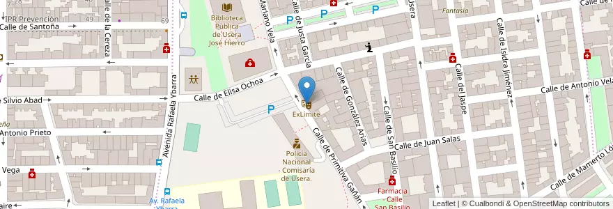 Mapa de ubicacion de ExLímite en スペイン, マドリード州, Comunidad De Madrid, Área Metropolitana De Madrid Y Corredor Del Henares, Madrid.