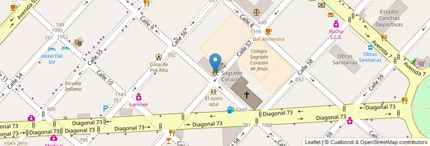 Mapa de ubicacion de Exploradores de Don Bosco, Casco Urbano en Argentinien, Provinz Buenos Aires, Partido De La Plata, La Plata.