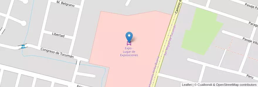 Mapa de ubicacion de Expo - Lugar de Exposiciones en 아르헨티나, Tucumán, San Miguel De Tucumán, Departamento Yerba Buena, Yerba Buena.