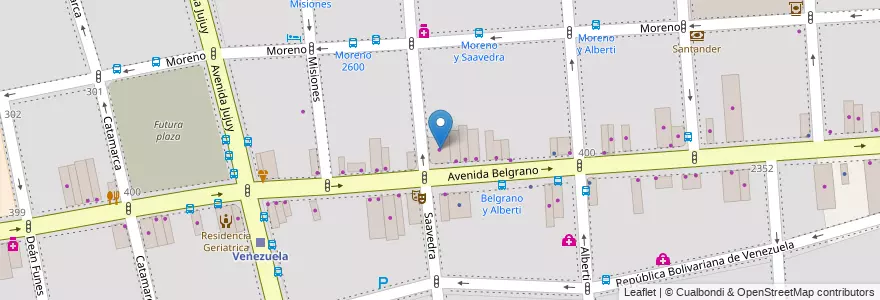 Mapa de ubicacion de Exposofa Factory, Balvanera en 阿根廷, Ciudad Autónoma De Buenos Aires, Comuna 3, 布宜诺斯艾利斯.