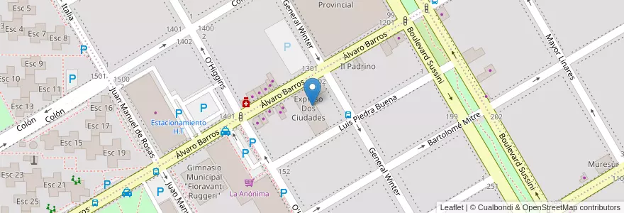 Mapa de ubicacion de Expreso Dos Ciudades en Аргентина, Рио-Негро, Departamento Adolfo Alsina, Viedma, Viedma.