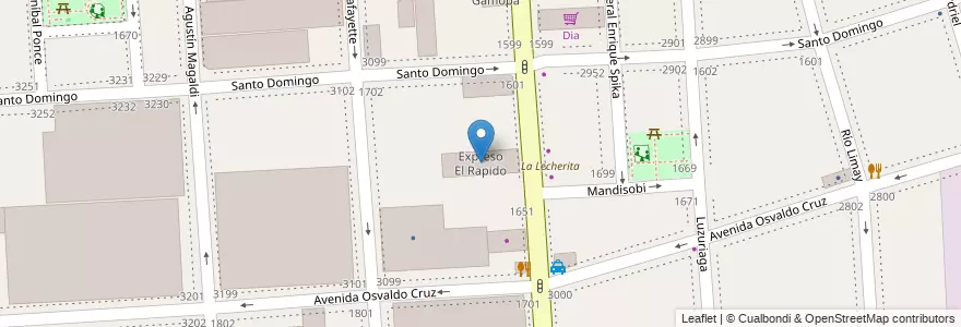 Mapa de ubicacion de Expreso El Rapido, Barracas en アルゼンチン, Ciudad Autónoma De Buenos Aires, Partido De Avellaneda, Comuna 4, ブエノスアイレス.