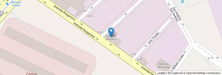Mapa de ubicacion de Expreso Lancioni, Villa Soldati en 阿根廷, Ciudad Autónoma De Buenos Aires, 布宜诺斯艾利斯, Comuna 8.