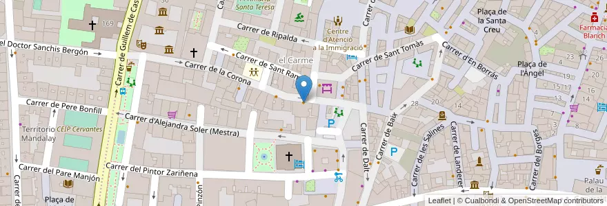 Mapa de ubicacion de Express en اسپانیا, Comunitat Valenciana, València / Valencia, Comarca De València, València.