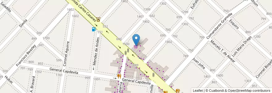 Mapa de ubicacion de Express en Arjantin, Buenos Aires, Partido De La Matanza, Rafael Castillo.