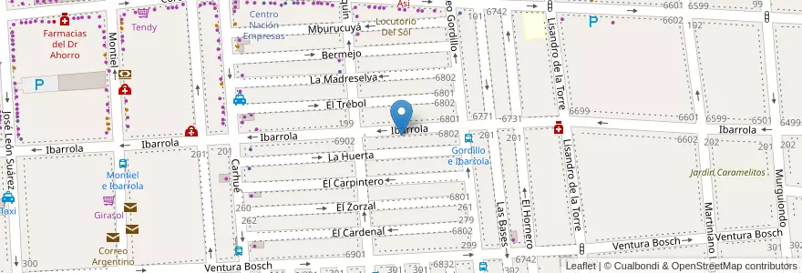 Mapa de ubicacion de Express Arte, Liniers en 아르헨티나, Ciudad Autónoma De Buenos Aires, Comuna 9, 부에노스아이레스.
