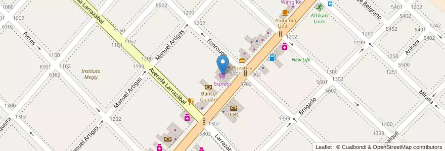 Mapa de ubicacion de Express, Mataderos en アルゼンチン, Ciudad Autónoma De Buenos Aires, Comuna 9, ブエノスアイレス.