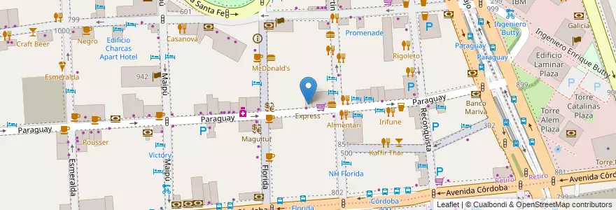 Mapa de ubicacion de Express, Retiro en Arjantin, Ciudad Autónoma De Buenos Aires, Comuna 1, Buenos Aires.