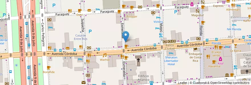 Mapa de ubicacion de Express, Retiro en 阿根廷, Ciudad Autónoma De Buenos Aires, Comuna 1, 布宜诺斯艾利斯.
