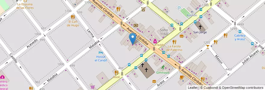 Mapa de ubicacion de Express, Villa Crespo en Аргентина, Буэнос-Айрес, Буэнос-Айрес, Comuna 15.