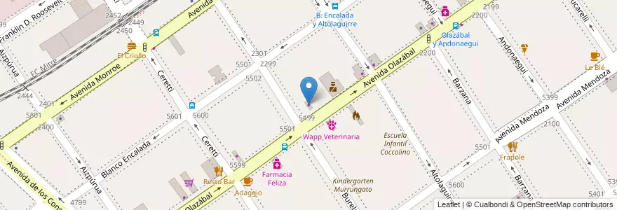 Mapa de ubicacion de Express, Villa Urquiza en Argentinië, Ciudad Autónoma De Buenos Aires, Comuna 12, Buenos Aires.