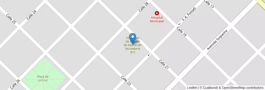Mapa de ubicacion de Extension De Escuela De Educación Secundaria Nº3 en Arjantin, Buenos Aires, Partido De Balcarce.