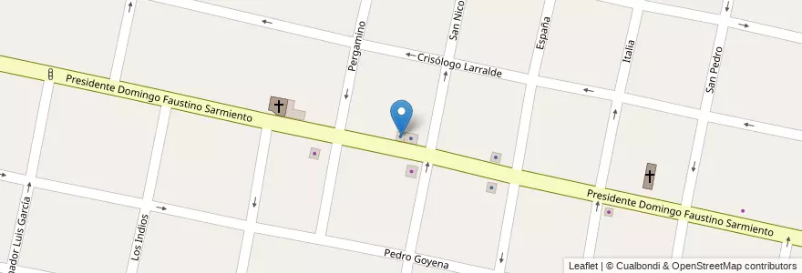 Mapa de ubicacion de Fabiana M. Tripe en Argentinië, Buenos Aires, Partido De Morón, Castelar.