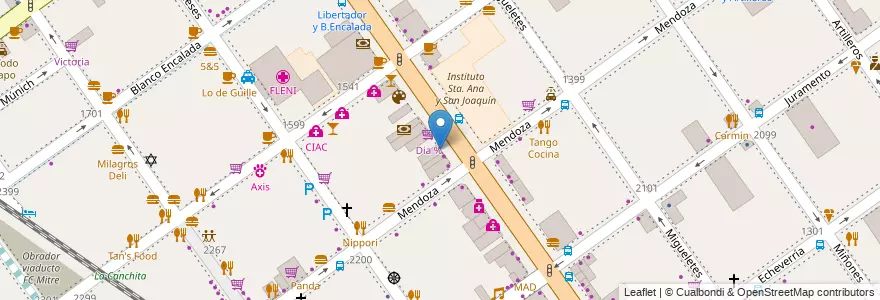 Mapa de ubicacion de Fabio & Helen, Belgrano en Argentinië, Ciudad Autónoma De Buenos Aires, Buenos Aires, Comuna 13.