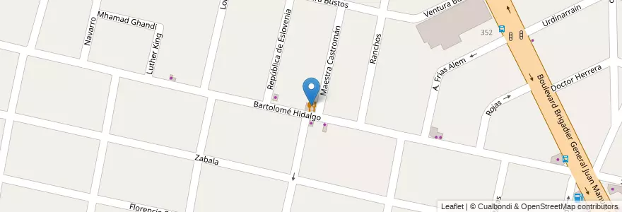 Mapa de ubicacion de Fabi's en الأرجنتين, بوينس آيرس, Partido De Morón, Castelar.