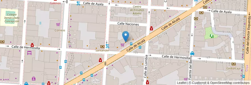 Mapa de ubicacion de Faborit en Испания, Мадрид, Мадрид, Área Metropolitana De Madrid Y Corredor Del Henares, Мадрид.