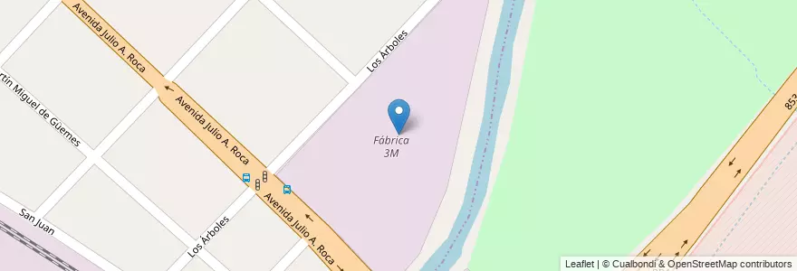 Mapa de ubicacion de Fábrica 3M en Argentinien, Provinz Buenos Aires, Partido De Hurlingham, Hurlingham.
