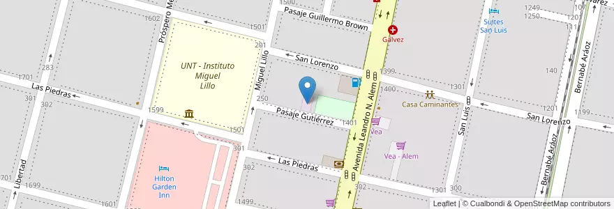 Mapa de ubicacion de Fábrica Daniel en Argentinien, Tucumán, San Miguel De Tucumán, Departamento Capital, San Miguel De Tucumán.